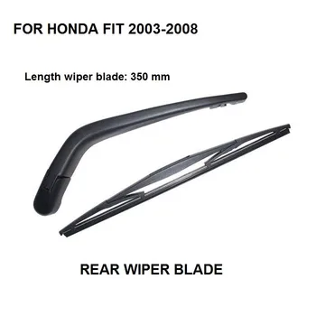 03-08 Coche de la Ventana Trasera de la escobilla y brazos Set Completo Para Honda Fit Hoja de Tamaños de 350 mm