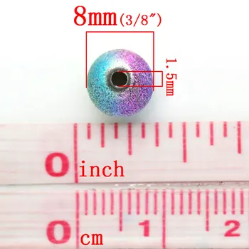 Acrílico Espaciador Perlas Ronda Multicolor de 8 mm(3/8