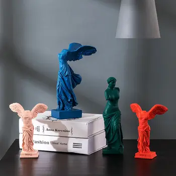 Nordic la Decoración del Hogar de la Resina de la Estatua de la Escultura de Muebles para el Hogar de la Diosa de la Victoria, Personaje de la Estatua de la Decoración, Suministros de Arte Props