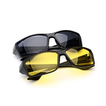 De Visión nocturna Gafas de los Hombres de la Conducción de Automóviles de Gafas de sol de las Mujeres UV400 Amarillo Lente Anti-reflejos de oculos de sol