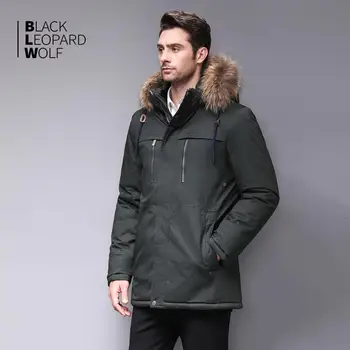 Blackleopardwolf 2019 chaqueta de invierno de los hombres de moda de la capa thik parka hombres de alaska desmontable outwear con puños cómodos BL-6605M