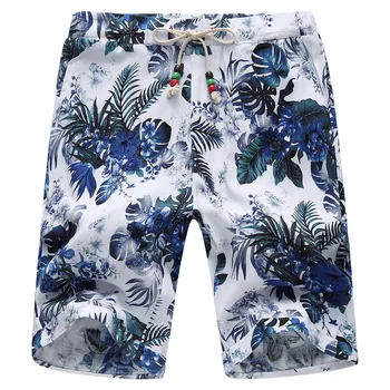 El verano de los hombres de la personalidad impreso casual pantalones cortos, de gran tamaño sueltos de algodón transpirable cortocircuitos de la playa de 5XL 6XL