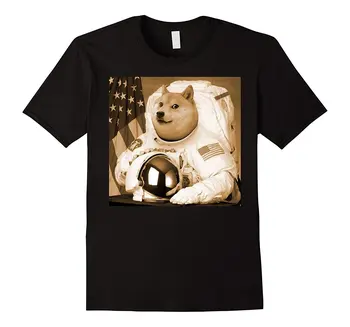 Dogecoin Luna Astronauta de la Cripto-moneda Meme Dinero de los Nuevos Hombres de la Moda de la camiseta de los Hombres Casual Camisetas de Manga Corta Algodón