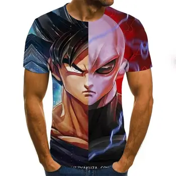 2020 la Impresión 3D Anime T-Shirt para Hombres de Hip Hop Casual Cuello Redondo Superior de la T-Shirt