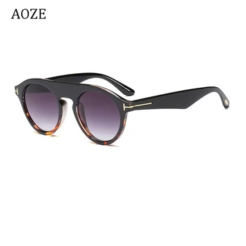 AOZE 2019 de la Moda redonda de la Vendimia Tom Gafas de sol de estilo Clásico Diseño gradiente de marca gafas de sol gafas de sol de oculos de sol UV400