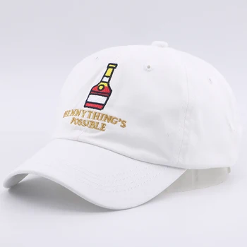 Nueva henny gorra unisex de algodón ajustable henny botella gorra de béisbol de las mujeres de los hombres de verano, viajes de primavera casual sombrero de golf de la moda de sombreros de papá