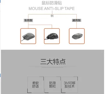 1 pack de la Línea directa de Juegos de ratón Anti-deslizamiento de la Cinta antideslizante sweatproof parche para Razer Basilisco Ultimate / X Hipervelocidad ratón inalámbrico