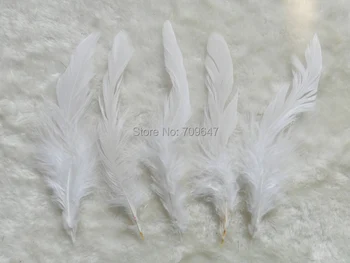 500Pcs/lot!4-6 pulgadas(10-15cm) Mayorista BLANCO Natural de Gallo Silla de plumas,blanco suelto embarcaciones de plumas,de la boda decoración
