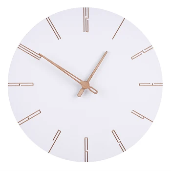 Moda Blanco Puro Nórdicos Simple Reloj Silencioso Reloj De Pared Para La Decoración Del Hogar Breve Reloj De Pared De Cuarzo Diseño Moderno Silencio Relojes