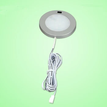 Mini Ronda de 12V 3W Mano Sensor de Movimiento por INFRARROJOS LED de Bajo Armario Armario de Luces Armario de la Lámpara Armario de la Cocina LED Abajo Luz