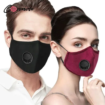 Conmoto streetwear sólido de respiración de máscara de la cara unisexy lavable máscaras gris ajustable boca 4 colores proteger