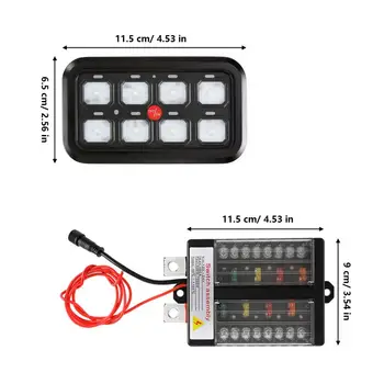 Universal 8 bandas LED de encendido-Apagado En el Interruptor de Control de Potencia del Panel del Sistema Electrónico de Sistema de Relé para SUV CAMPISTA RV MARINO