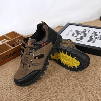 Los hombres Encajes de Trekking Escalada Deportes de los Zapatos Masculinos de los Hombres a prueba de agua Zapatos de Senderismo Viajes Zapatos de Otoño al aire libre antideslizante Desgaste de las Zapatillas de deporte