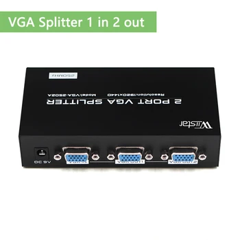 Wiistar de Video VGA de 2 Puertos Conmutador de Splitter 1x2/2x1 VGA Conmutador de Splitter para PS4 TV Proyector Divisor de Envío Gratis Adaptador VGA