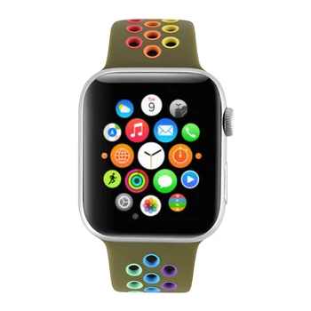 Orgullo Edición de la correa para Apple de la banda de reloj de 44 mm 40 mm de silicona banda de 42 mm 38 mm transpirable pulsera de la correa para el iwatch serie 6/5/4/3/SE