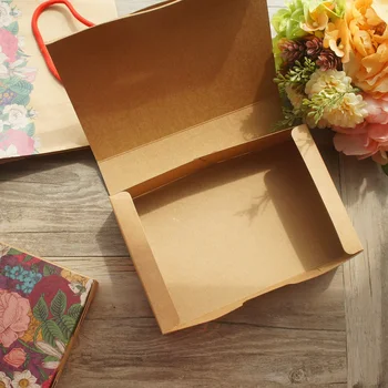 2 Tamaño de Elegir Papel Kraft 10pcs Jardín de Rosas de Diseño de la Caja de Papel de Dulces Galletas hechas a Mano de la Vela de Embalaje de Regalo de Boda de Navidad de Uso