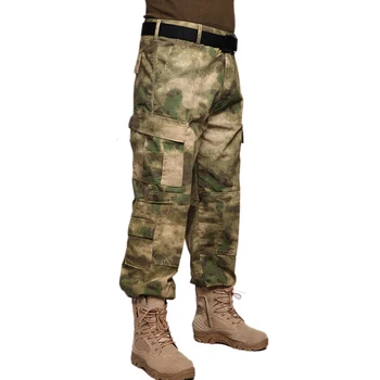Camping Senderismo Militar de los Hombres Pantalones Militares de Otoño e invierno de los Hombres pantalones de Uniforme del Ejército de Camuflaje al aire libre Pantalones Ropa FG