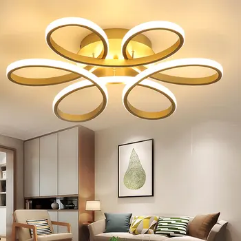 Moderno Techo de luz LED de control Remoto para la sala de estar Dormitorio 72W 90W 120W de Aluminio boby plafón interior de la Lámpara de empotrar
