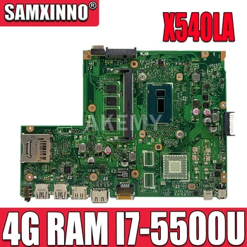Akemy X540LA Para ASUS X540L F540LA X540LJ de la placa base del ordenador Portátil 4G de RAM I7-5500U REV2.1 Prueba antes de enviar el trabajo al