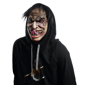 El juego de rol Hombre Miserable Payaso Horror Demonio de Látex cubierta de Halloween la Fiesta de Carnaval de Adultos cubrir Tocado Accesorios de Miedo Props