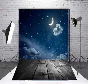 Delgada de Vinilo fondos fotográficos Personalizar los recién Nacidos Telón de fondo de la Impresión Digital paisaje nocturno de la foto de fondo de Cielo de la Luna las Estrellas F-2748