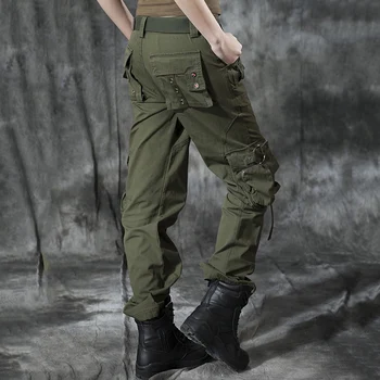 Múltiples Bolsillos Mujeres Pantalones De Estilo Militar Táctico Del Ejército Damas Pantalones De Camuflaje Pantalones Con Cadena Ejército Verde De Los Pantalones