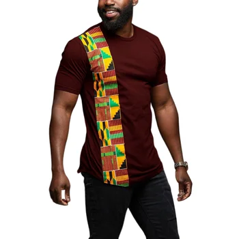 2019 verano nueva moda sexy estilo africano, hombres dashiki plus tamaño de la camiseta S-3XL