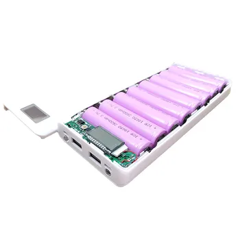 DIY Móviles USB Power Bank Cargador de Caso Pack 8pcs 18650 de la Batería soporte Para Teléfono
