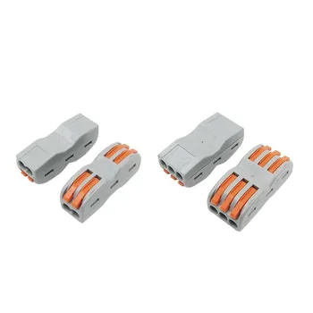Envío gratis (100pcs/box) mini rápida Conectores de cable,Universal Compacto Conector de Cableado de inserción en el Bloque de Terminales de PTC-221 222