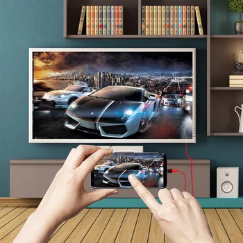 Basix Tipo C Para HDMI compatible con la Carga de Vídeo HDTV Adaptador de Cable de Tipo c, A HDMI-compatible para Samsung Galaxy S8 S9 Huawei P20