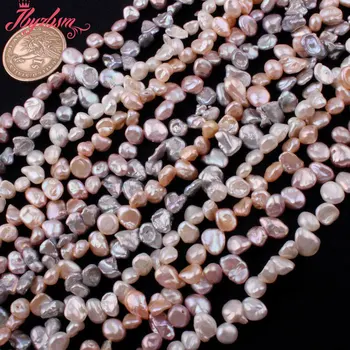 5x7-7x10mm Irregular de Perlas de agua Dulce Perlas Naturales de Cuentas de Piedra Para DIY Collar Pendiente de la Joyería De 14.5