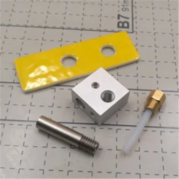 CTC MK8 EXTRUSORA hotend kit de 0,4 mm de marcado de la Boquilla de ptfe tubo de la garganta bloque cerámico para PARA el CTC BIZER REPLICADOR de impresora 3D