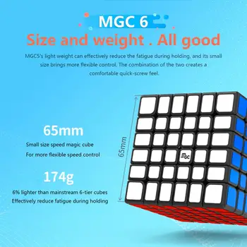 YONGJUN MGC 6 6x6 magnético cubo mágico YJ MGC 6 imanes de la velocidad de cubos de 6x6 de rompecabezas de cubo de juguetes educativos para niños
