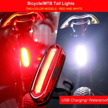 Bicicleta Luz Trasera Impermeable USB Recargable Bicicleta Luces de Cola de MTB de la Bicicleta de Carretera, Bicicleta de Luz de la Cola de la lámpara de Accesorios de Bicicletas