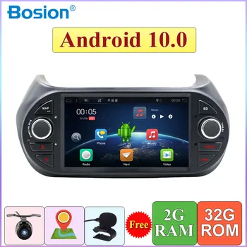 1 Din Coche reproductor de Radio GPS Estéreo de Audio de Android 10.0 Ajuste Fiorino/Qubo/Nemo/Bípper GPS Navi DAB Espejo Enlace SWC