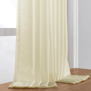 Simple Blanco de Tul Cortinas para la Sala de estar Dormitorio Cuadros Pura Voile Curtian Cortinas Ciego de Tratamiento de la Cocina de Aduanas