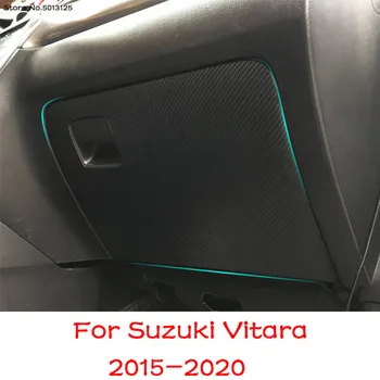 Car Co-piloto Anti-kick Pad Anti-sucio Mat Pad de la Cubierta de la etiqueta Engomada de la Puerta de Cuero Protector para Suzuki Vitara 2020 2019 2018 2017 2016