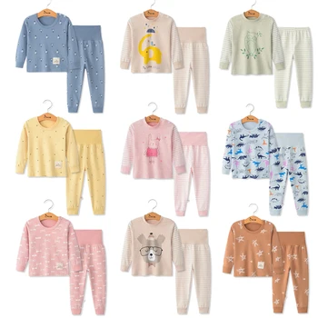 Los Muchachos de los niños ropa de dormir de Bebé de Niña de Invierno de Algodón Conjuntos de Niños ropa de hogar Pijama para Niño de Pijamas de los Niños ropa de Dormir 2-6T Niño Ropa