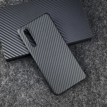 De lujo Real 3D de Fibra de Carbono 0.6 mm Thiness Slim Deporte Lente de la Cámara Protectiove funda Para el Huawei P30 P30Pro
