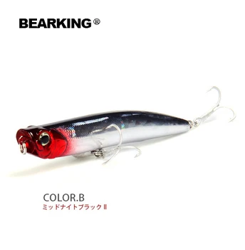 2018 Bearking Bk17-P36 Wobbler Popper 9cm 10g 1PC de la Pesca con Señuelos flotantes caliente imán Duro Cebo a pie de perro Minnow topwater Señuelo