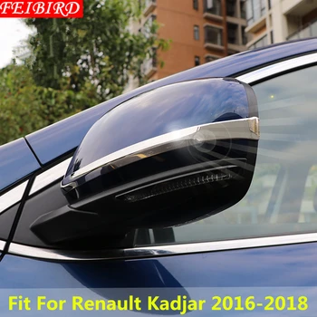 304 De Acero Inoxidable Automático De Estilo Lado Del Espejo Retrovisor De La Tira De La Cubierta De La Decoración Trim 1 Par Para Renault Kadjar 2016 2017 2018