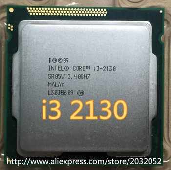 Para Intel i3 2130 3M Cache 3.4 GHz LGA 1155 TDP de 65W escritorio dispersos pieza procesador l3-2130 (trabajo Libre de gastos de Envío)