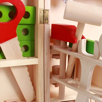Bebé de madera de la Herramienta de juguete a tus hijos a manejar la herramienta de cuadro de juegos de Educación de Madera de la Herramienta de Juguete Tornillo de ensamblaje de jardín, juguetes para niños niño