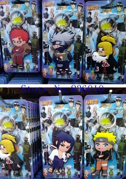 Mezcla de 50 piezas de dibujos animados Japoneses de anime Naruto de Doble cara de PVC, llaveros Anime de PVC Figura de Goma Blanda Llavero Llaveros Y-4
