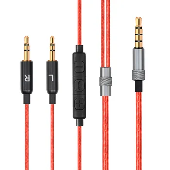 La flexión de Reemplazo de 1.2 m Cable de Audio Con Micrófono Para el Sol de la República Pistas Master HD V8 V10 V12 X3 Auriculares Cable de Audio