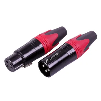 10sets/lote de 3 PATILLAS del conector XLR de Micrófono enchufe macho hembra adaptador de MICRÓFONO conector del cable de 6 colores ofrecer M/F