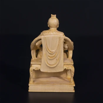 10cm Nezha de madera de Boj, la Escultura de la Decoración de la Jefa del Altar Central, el Feng Shui Estatua de Madera de la Tercera Lotus Príncipe de Decoración para el Hogar