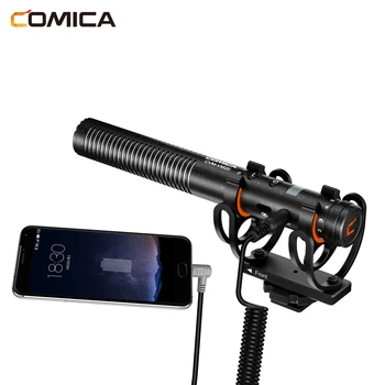 Comica CVM-VM20 OLED Multi-Funcional Super Cardioide de Condensador Micrófono de cañón de Video Vlog de la Cámara del Smartphone