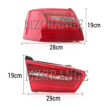Luz posterior de la Cola Para el Audi A6 C7 2012-2016 Rojo LED de Exterior Interior la Lámpara de Cola de la Cola de la Luz de Freno Antiniebla Trasera Luz de la Lámpara de Cola de la Asamblea