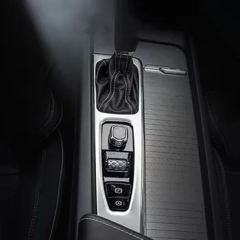 Centro de Acero inoxidable de la Consola de palanca de Cambio de Marco de la Decoración de la Tapa de ajuste Para el Volvo XC60 2018 LHD Interior Modificado el Estilo